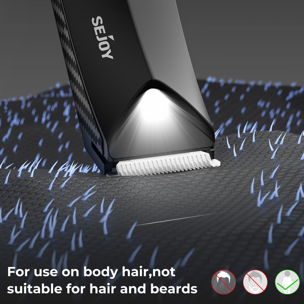 Cordless Electric Body Hair Trimmer for Men, Rechargeable Beard & Body Grooming Razor