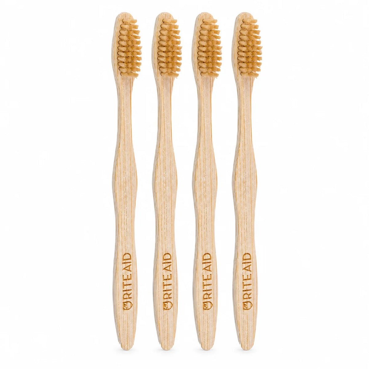 Bamboo Toothbrushes 4 Pack - Eco-Friendly Soft Bristle Adult Oral Care