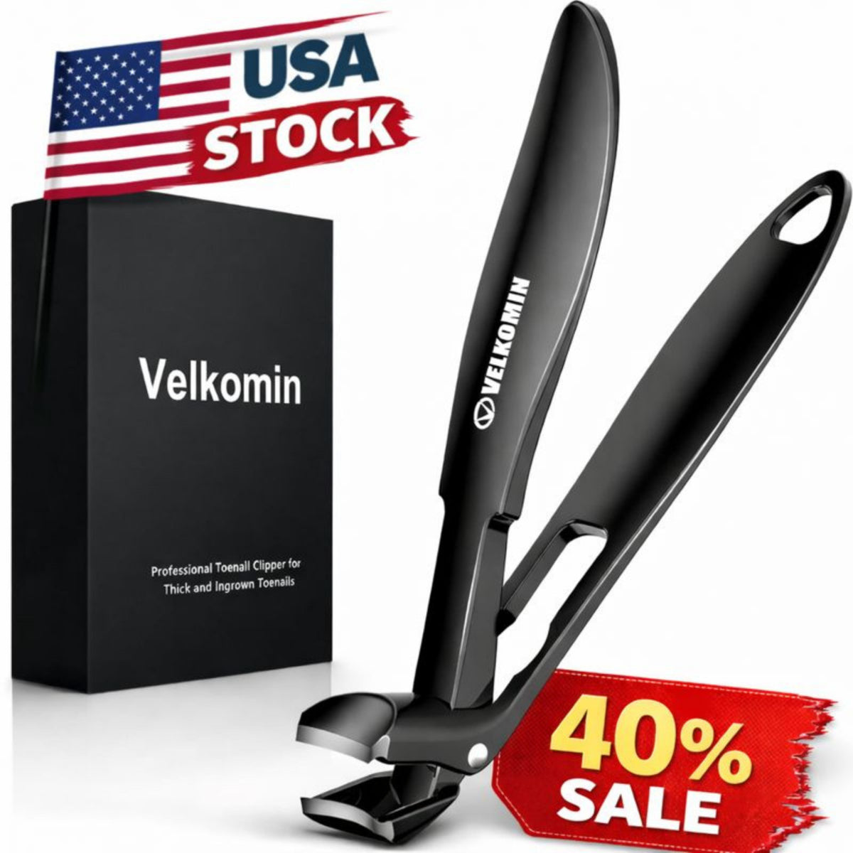 Heavy-Duty Toenail Clippers for Seniors - Wide Jaw & Ultra-Sharp Angled Head