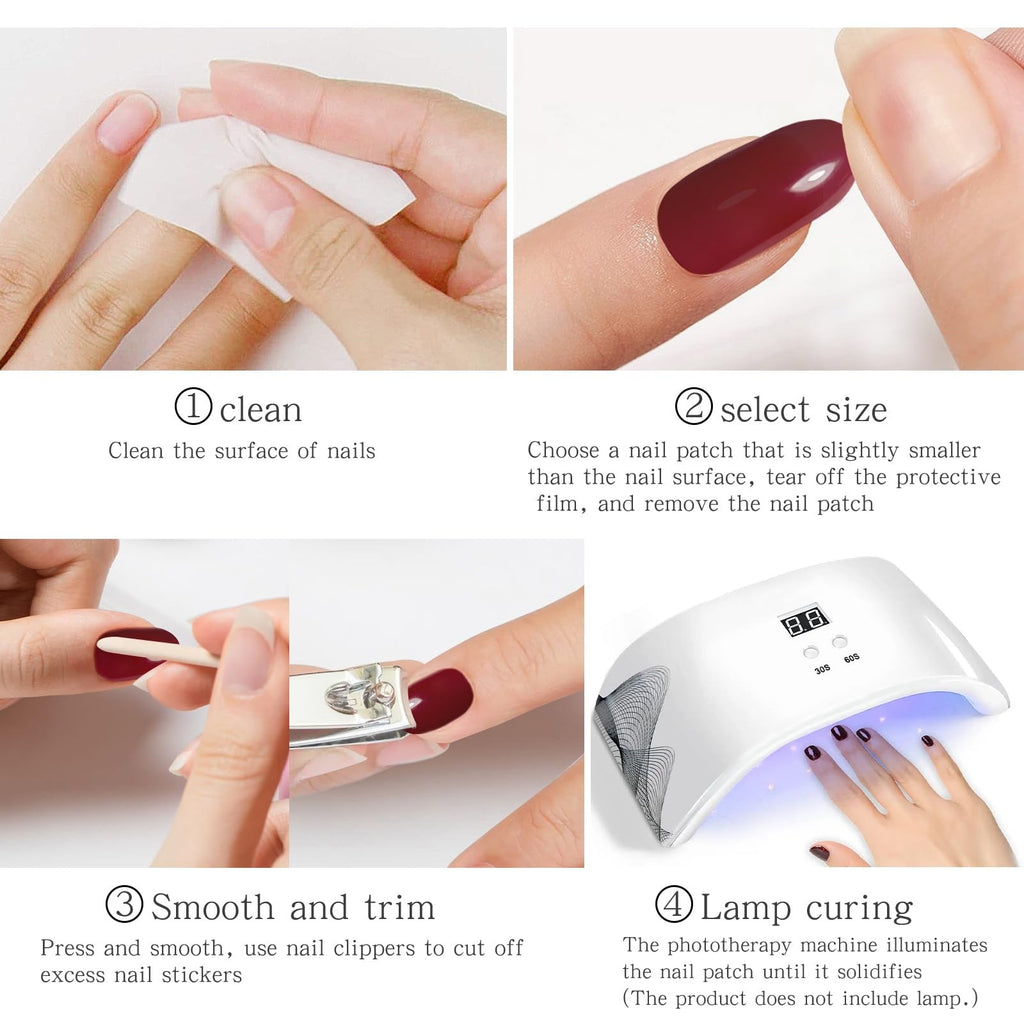 Semi Cured Nail Art Stickers Wraps Gradient - Easy DIY Manicure