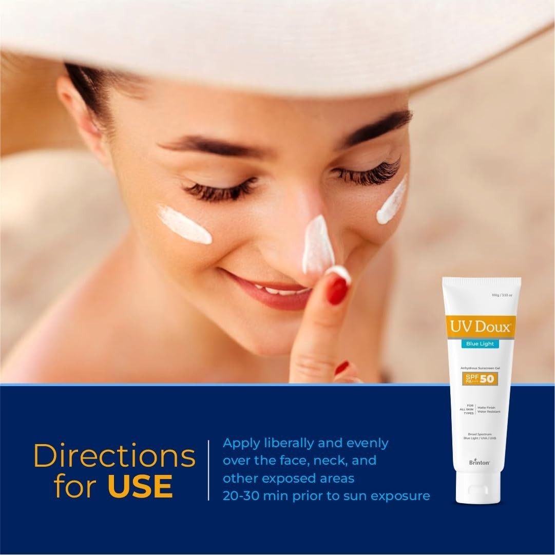 Blue Light Tinted Sunscreen Gel SPF 50 PA+++ 50g - UV Protection for All Skin Types