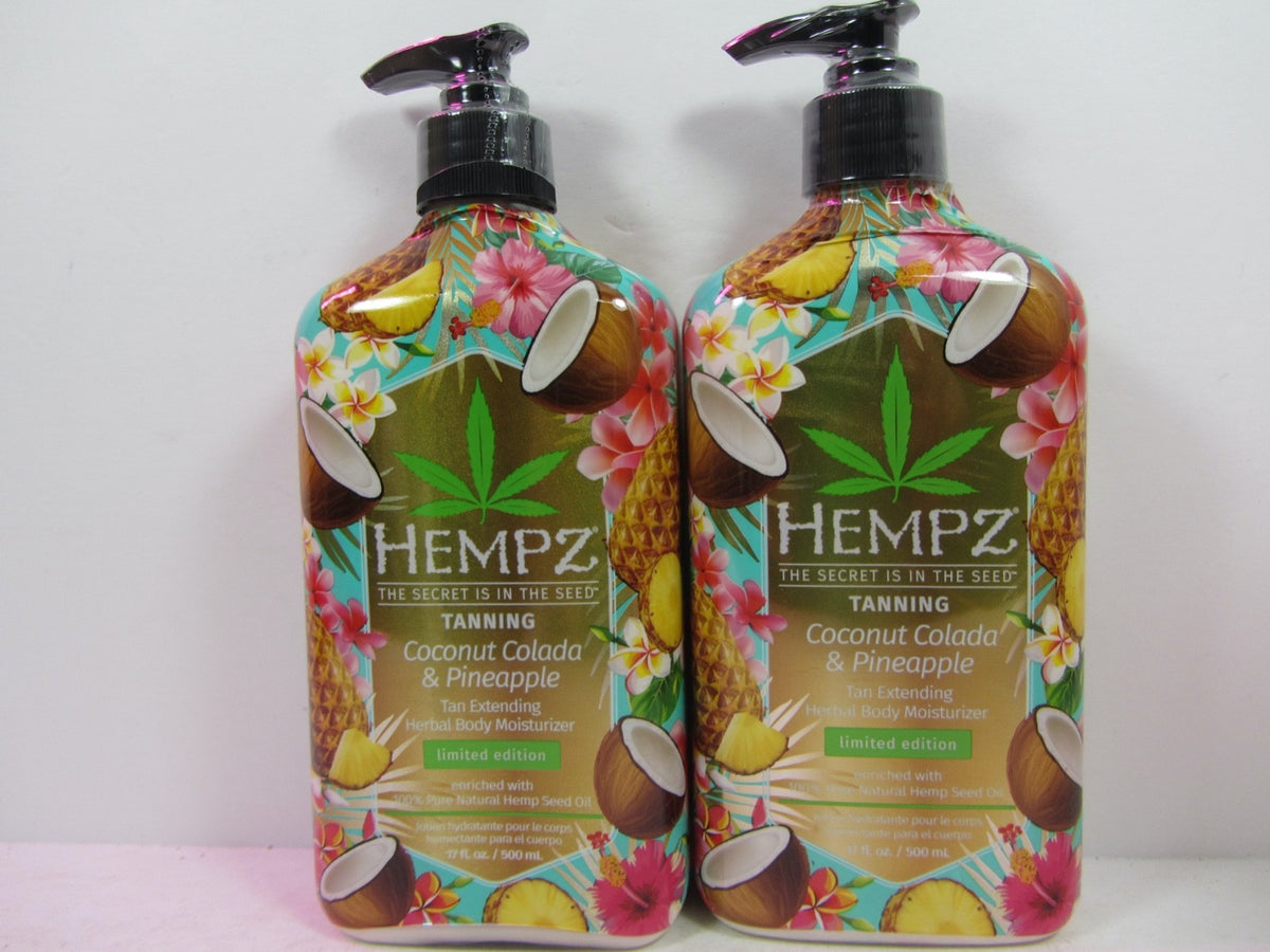 Hempz Coconut Colada & Pineapple Body Moisturizer Set - Hydrating Vegan Lotion