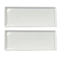 Ceramic Vanity Tray Set of 2 - Durable Bathroom & Makeup Organizer
