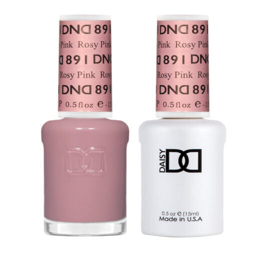 DND Duo Nail Polish & Gel Set - Rosy Pink, Long-Lasting Manicure