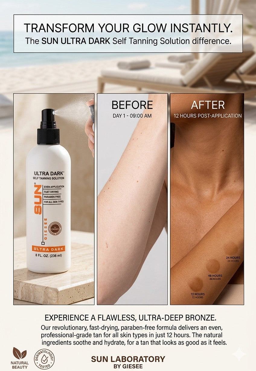 Ultra Dark Self Tanning Spray - Spray Tan in a Bottle for All Skin Types
