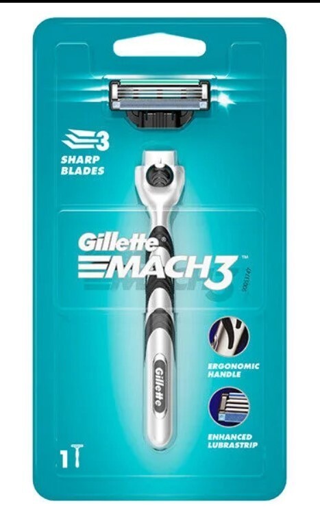 Gillette Mach3 Razor Handle & Refill Cartridge Set - 3 Pack
