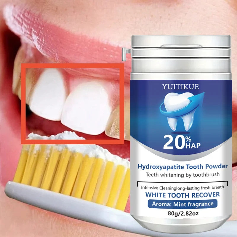 Enamel Repair Tooth Powder with Whitening Hydroxyapatite Deep Cleaning Fresh Breath