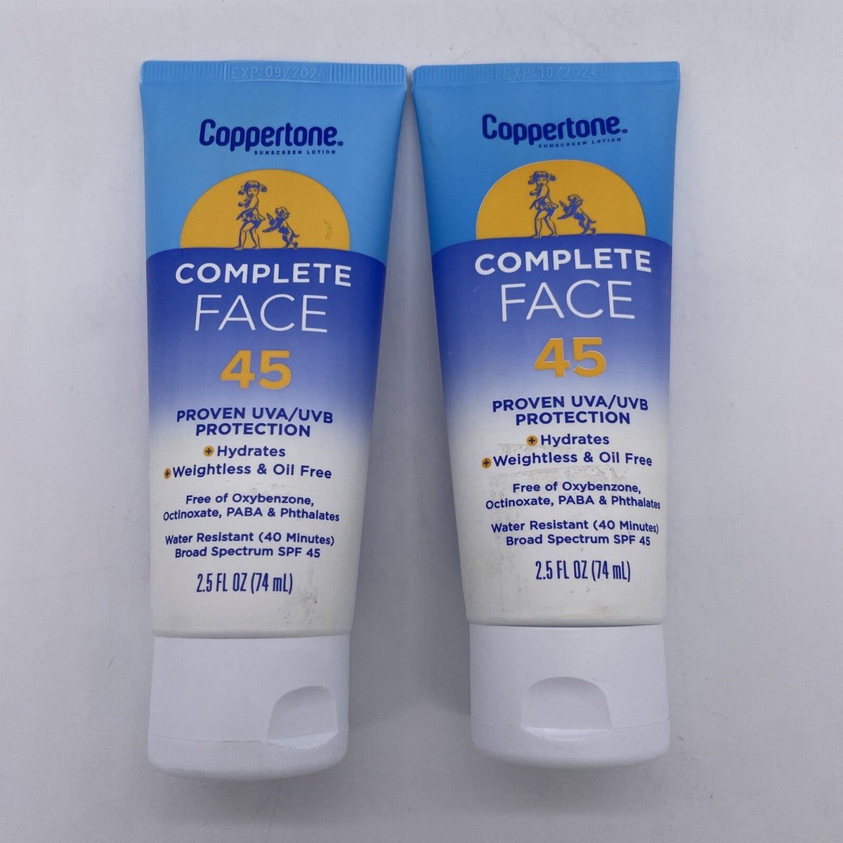 SPF 45 Face Sunscreen Water Resistant 2.5 fl oz - Pack of 2