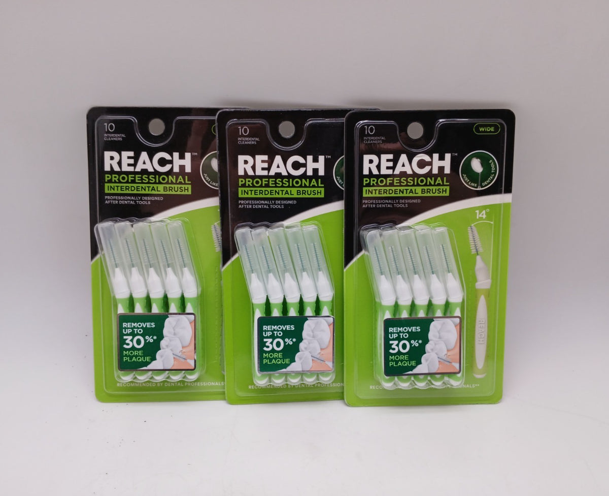 Interdental Brushes 3 Pack - Wide Plaque Removal & Gum Care