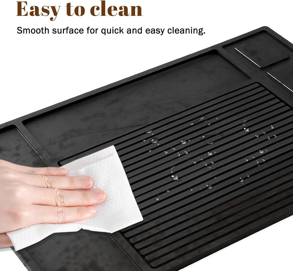 Magnetic Barber Mat for Clippers and Tools, Non-Slip Organizer for Salon Station