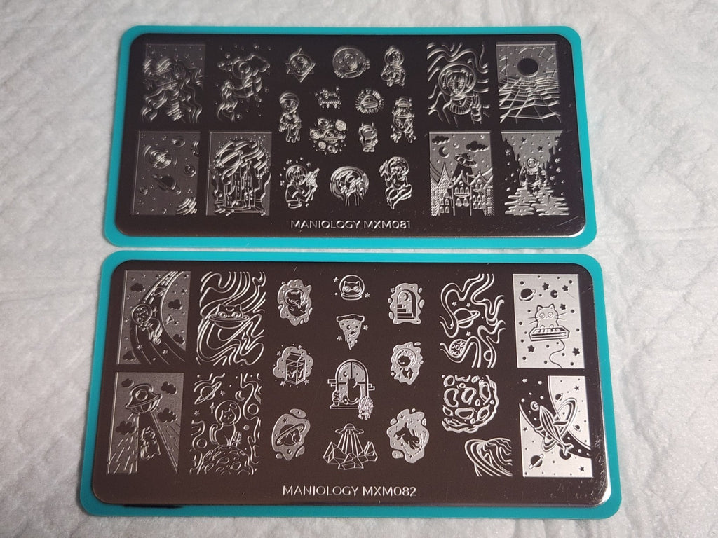 Maniology Nail Stamping Plate Set MXM081 & MXM082 - Nail Art Tools