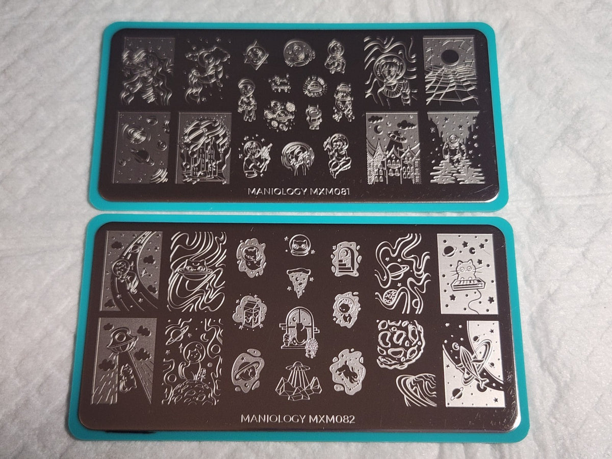 Maniology Nail Stamping Plate Set MXM081 & MXM082 - Nail Art Tools