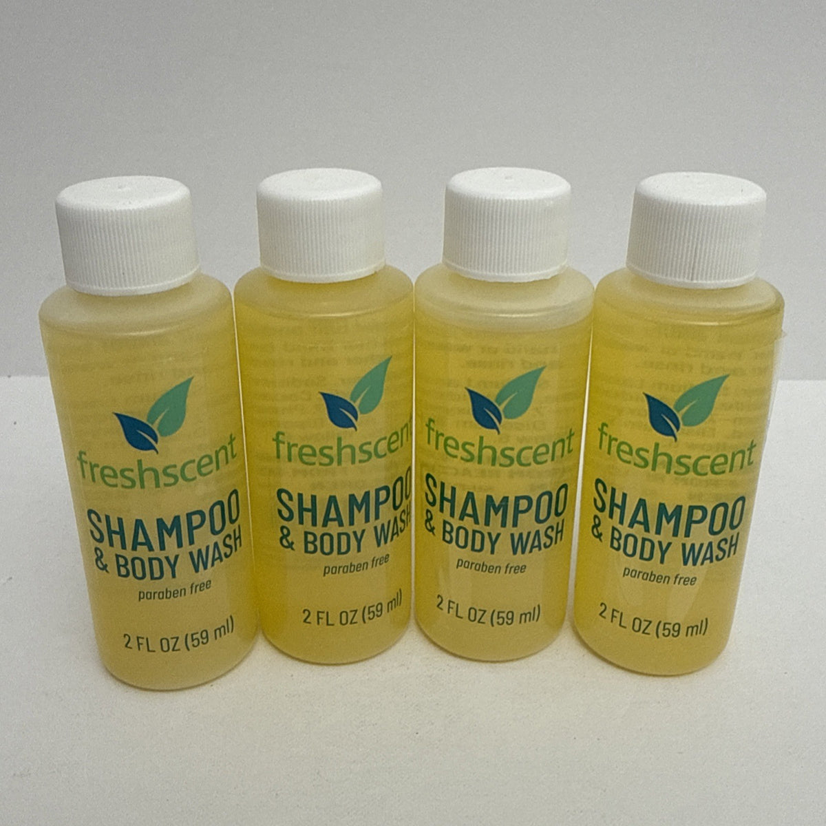 Set of 4 Freshscent 2oz Shampoo & Body Wash Gel - Travel Size