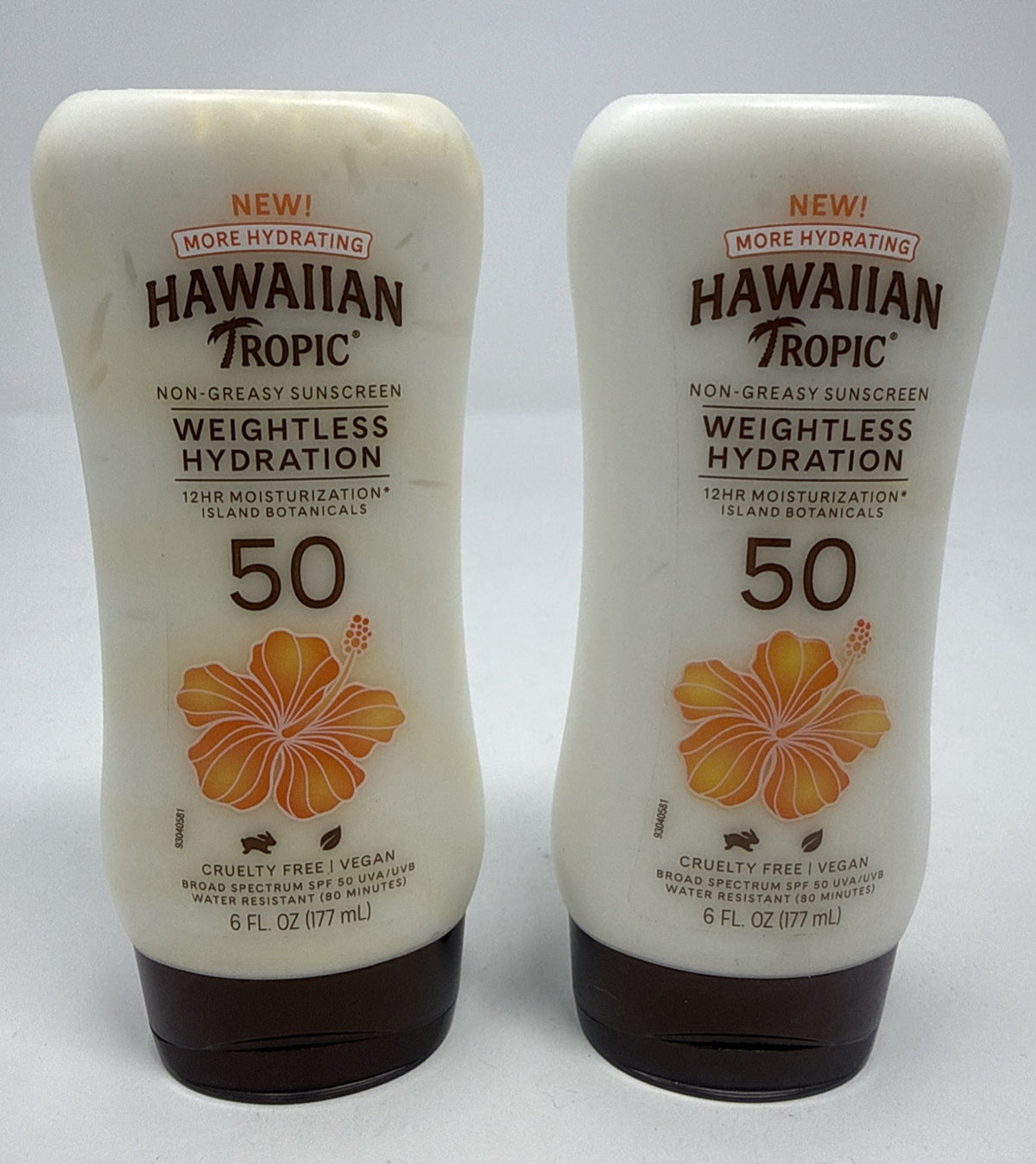 Hawaiian Tropic Weightless Hydration Lotion Sunscreen SPF 50 - 6oz (2 Pack)