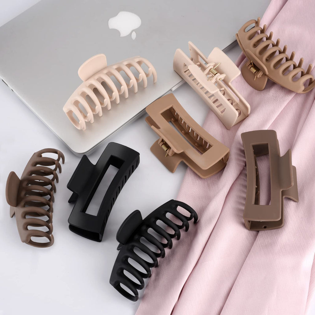 Large Non-Slip Hair Clips for Women - 4.3 Inch Thick Hair Claw Set