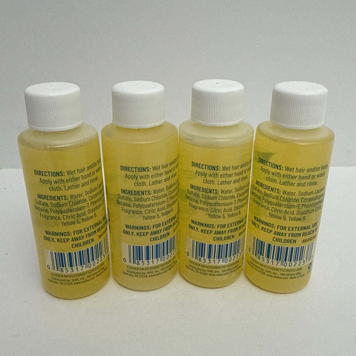 Set of 4 Freshscent 2oz Shampoo & Body Wash Gel - Travel Size