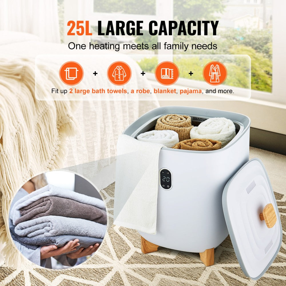 25L Towel Warmer Bucket with Auto Shut-Off & Fragrance Feature