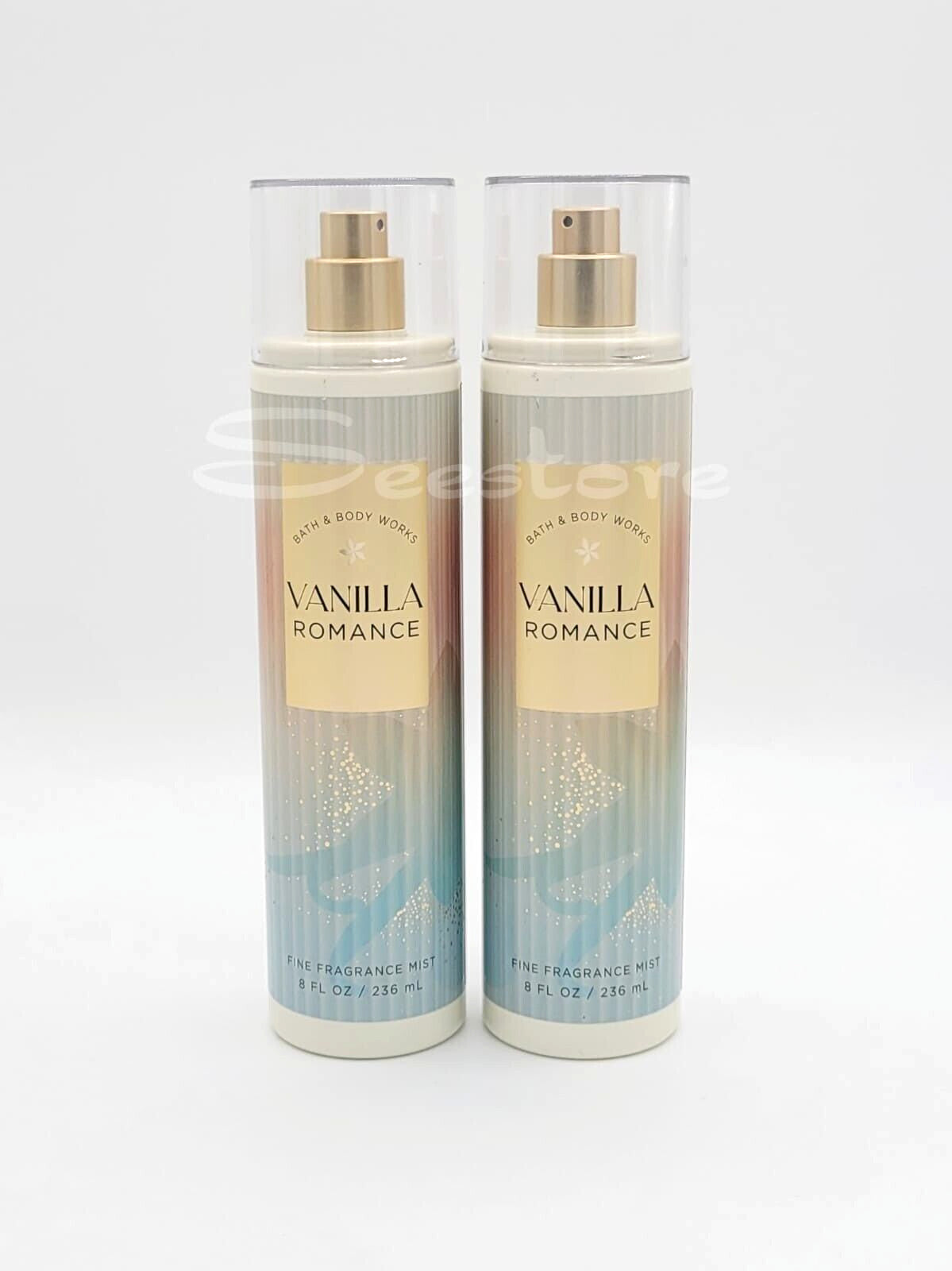 Vanilla Romance Body Mist Set - Fine Fragrance Mist Spray 8 oz x2