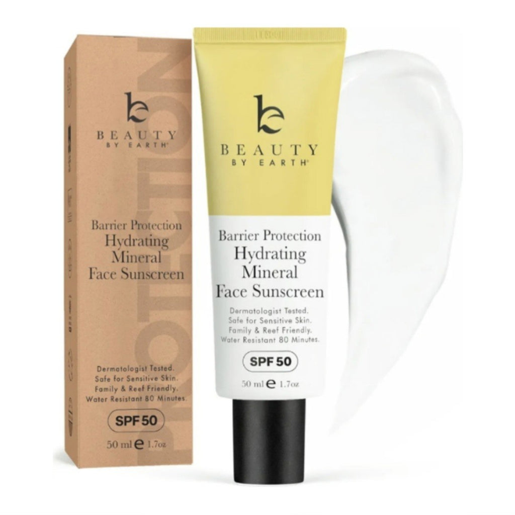 Mineral Sunscreen SPF 50 for Face, Reef Safe, Non-Greasy, Hydrating Protection