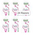 Disposable Women’s Razor Set with Aloe 24 Pack for Sensitive Skin