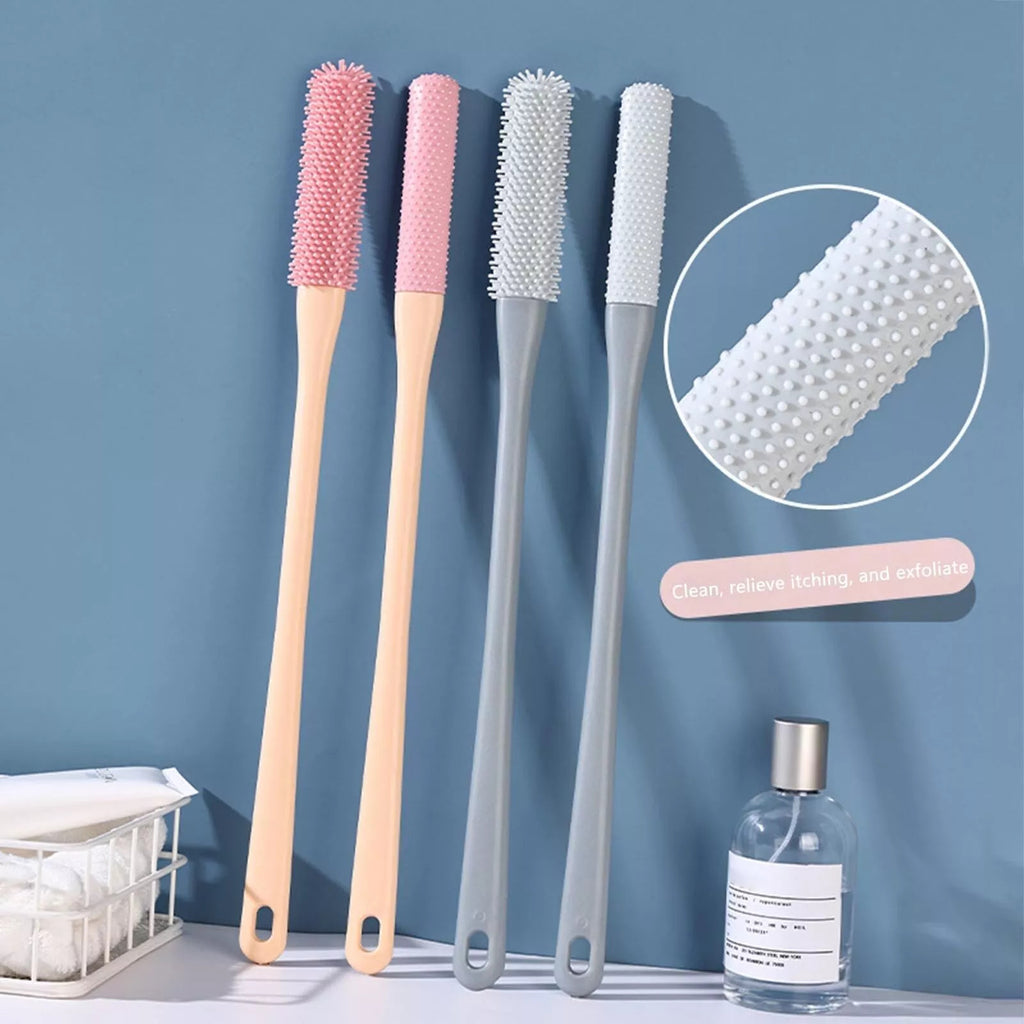 Toe Gap Cleaning Brush Set Long Handle Silicone Soft Rubber Deep Cleansing