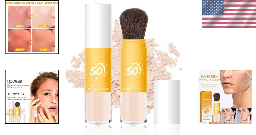 Mineral Sunscreen Powder SPF 50 for Face & Scalp Oil Control Travel Size
