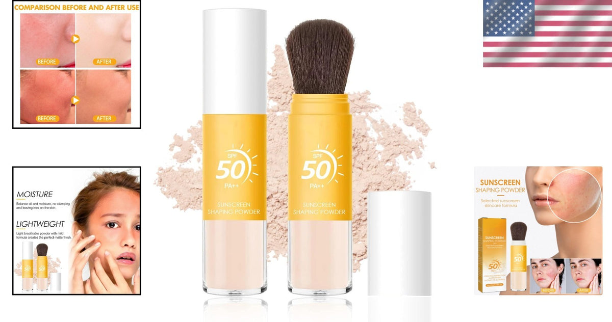 Mineral Sunscreen Powder SPF 50 for Face & Scalp Oil Control Travel Size