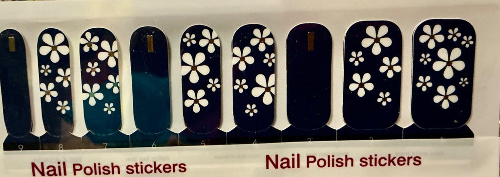Color Nail Polish Strips 18 Count - Cherry Blossoms Nail Wraps for Manicure