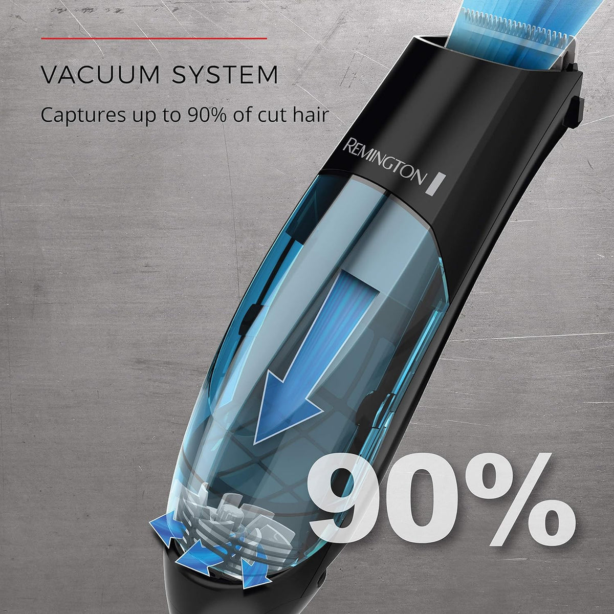 Vacuum Haircut Kit for Men - Hair Clippers & Beard Trimmer with Removable Chamber