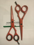 Professional Hair Cutting Scissors Set with Plasma Coated Blades - 2 Pieces