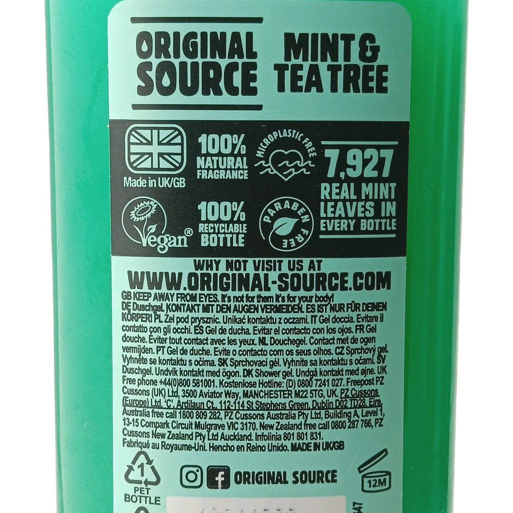 Tingly Mint & Tea Tree Shower Gel 2-Pack - 250ml Each