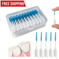 Interdental Silicone Brush Picks for Oral Care - Soft Bristles, Disposable, 200pcs
