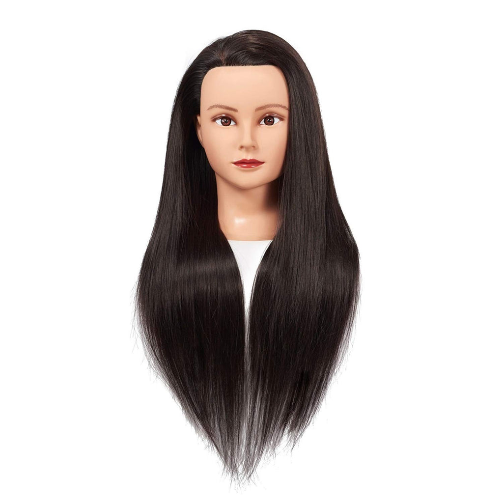 Synthetic Hair Mannequin Head for Hair Practice 26-28 Inches