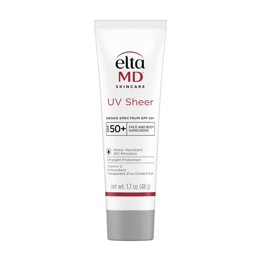 EltaMD UV Sheer SPF 50+ Sunscreen 50ml Hydrating, Water-Resistant Sun Protection