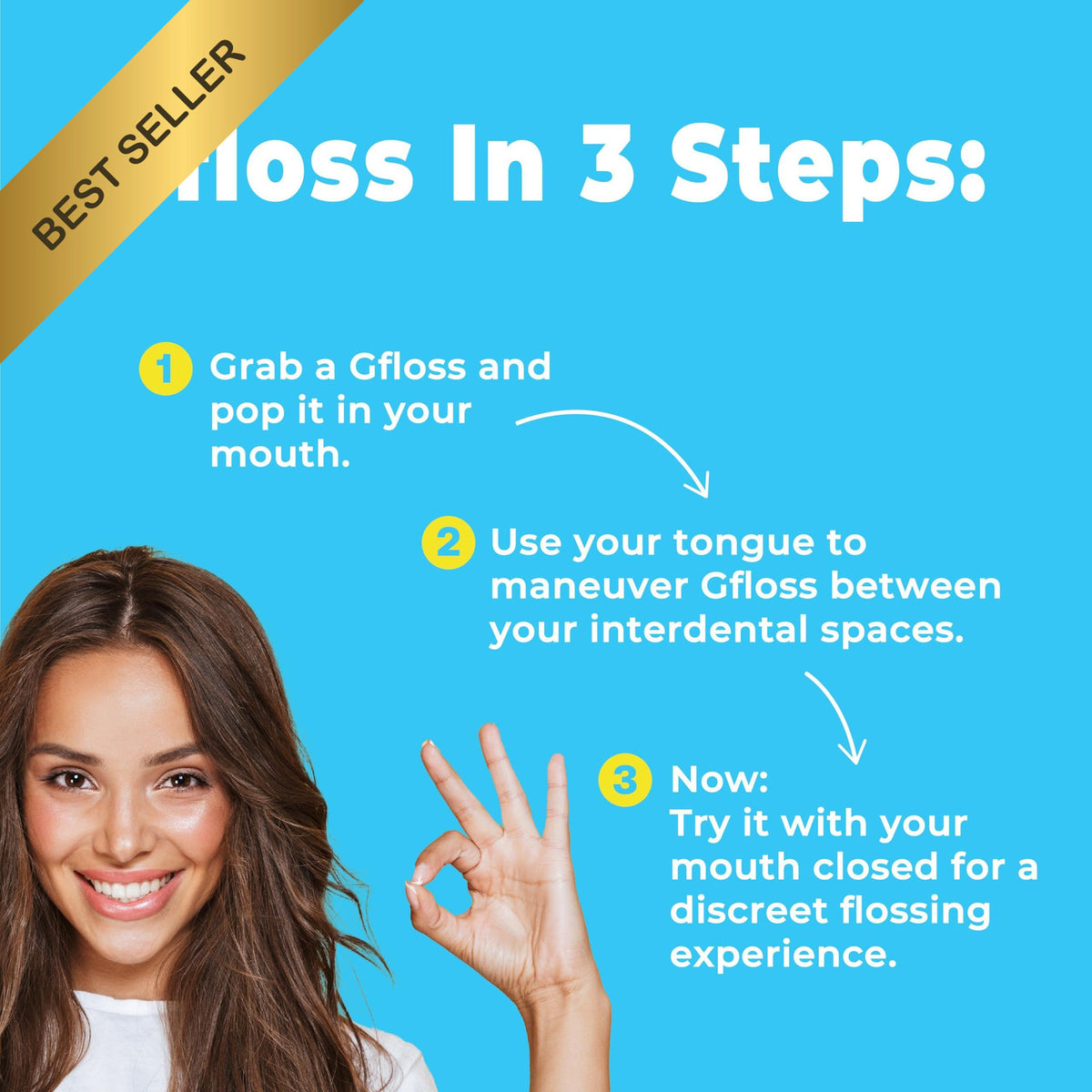 Hands-Free Dental Floss Set - 40 Soft Thin Unwaxed Oral Care Floss