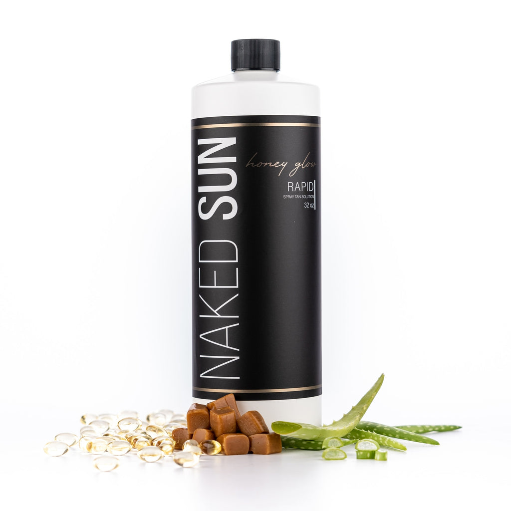 Naked Sun Honey Glow Rapid Tanning Solution 32oz - Natural Sun-Kissed Tan