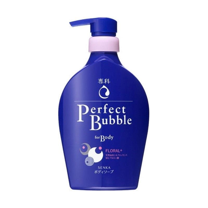Senka Perfect Bubble Body Wash Floral Plus N 500ml Moisturizing Foam