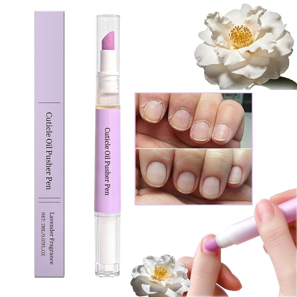 3-in-1 Nail Care Pen with Cuticle Oil & Nail Pushers - Hydrating & Strengthening