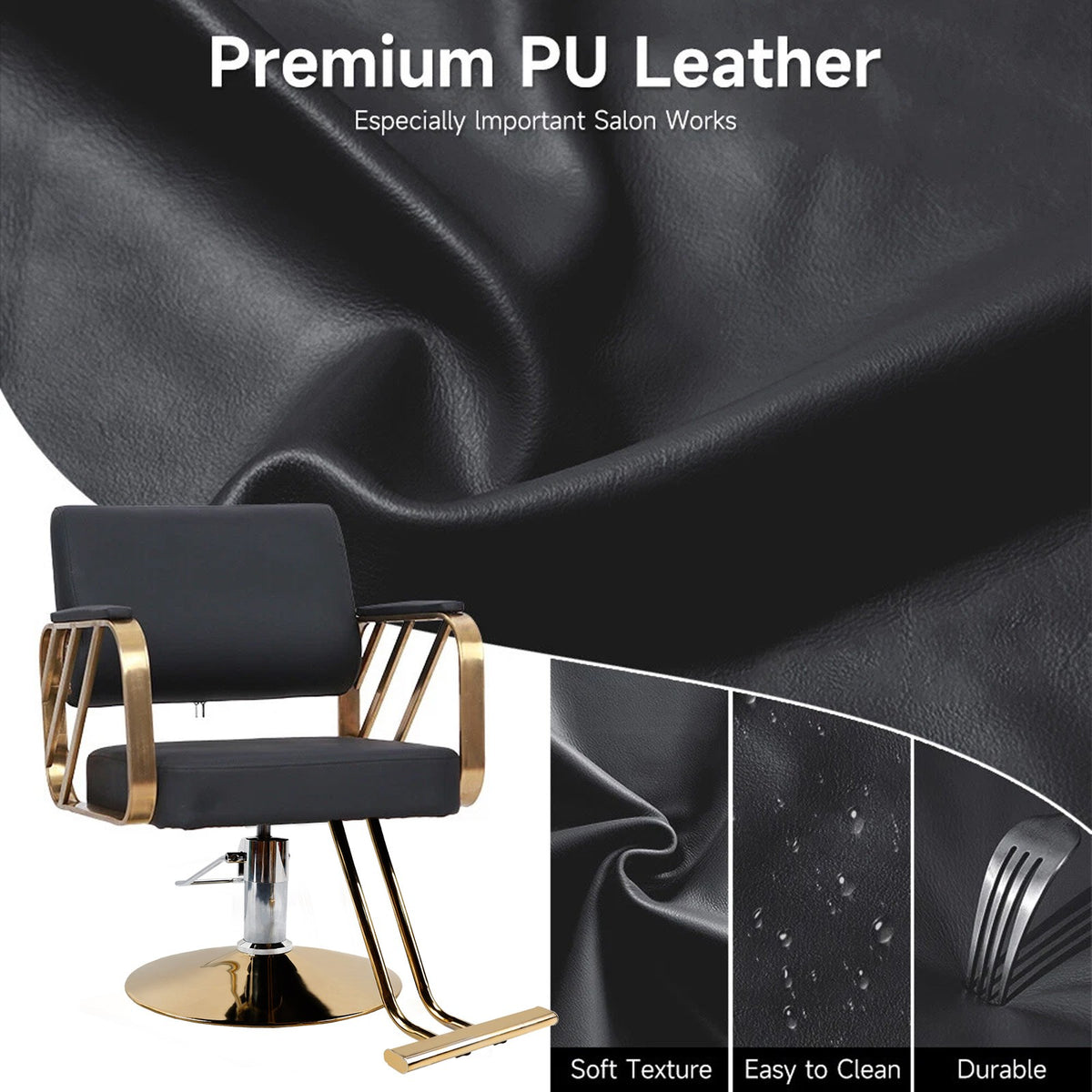 Salon & Barber Chair for Hair Styling and Hairdressing
