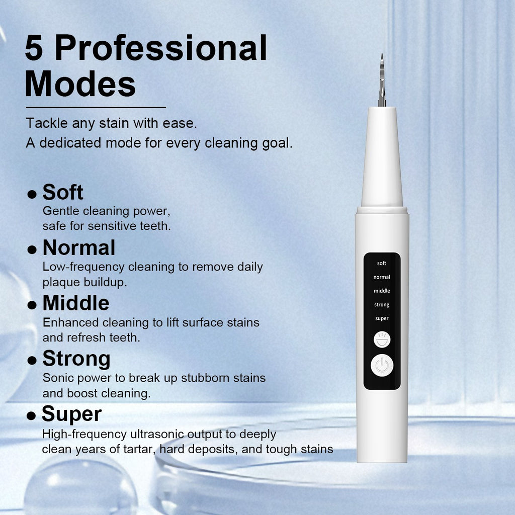 Ultrasonic Dental Tartar Remover Kit - Safe Painless Tooth Cleaner & Plaque Remover
