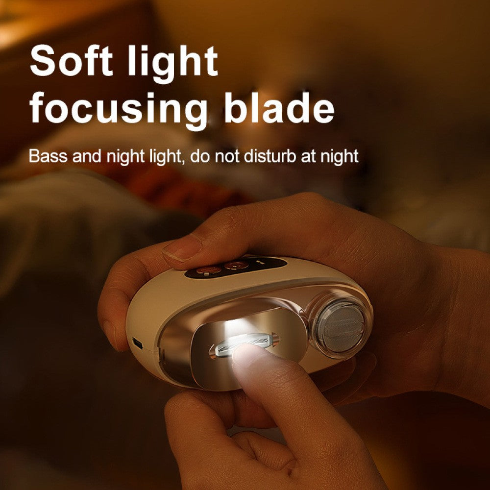Electric Nail Clipper with LED Light & 3-Speed Trimmer for Nails
