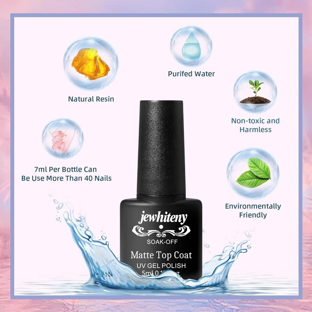 Professional Gel Nail Polish Kit - 27 Colors with Glitter | Long-Lasting & Non-Toxic