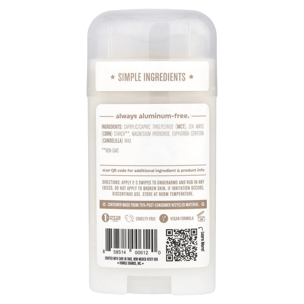 Baking Soda-Free Unscented Deodorant - 2.5 oz Natural & Aluminum-Free