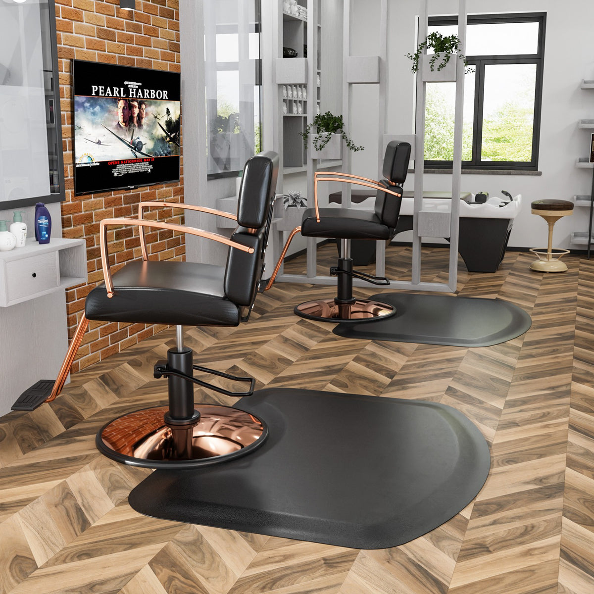 Anti-Fatigue Salon Floor Mat for Hair Stylist and Barber Chairs