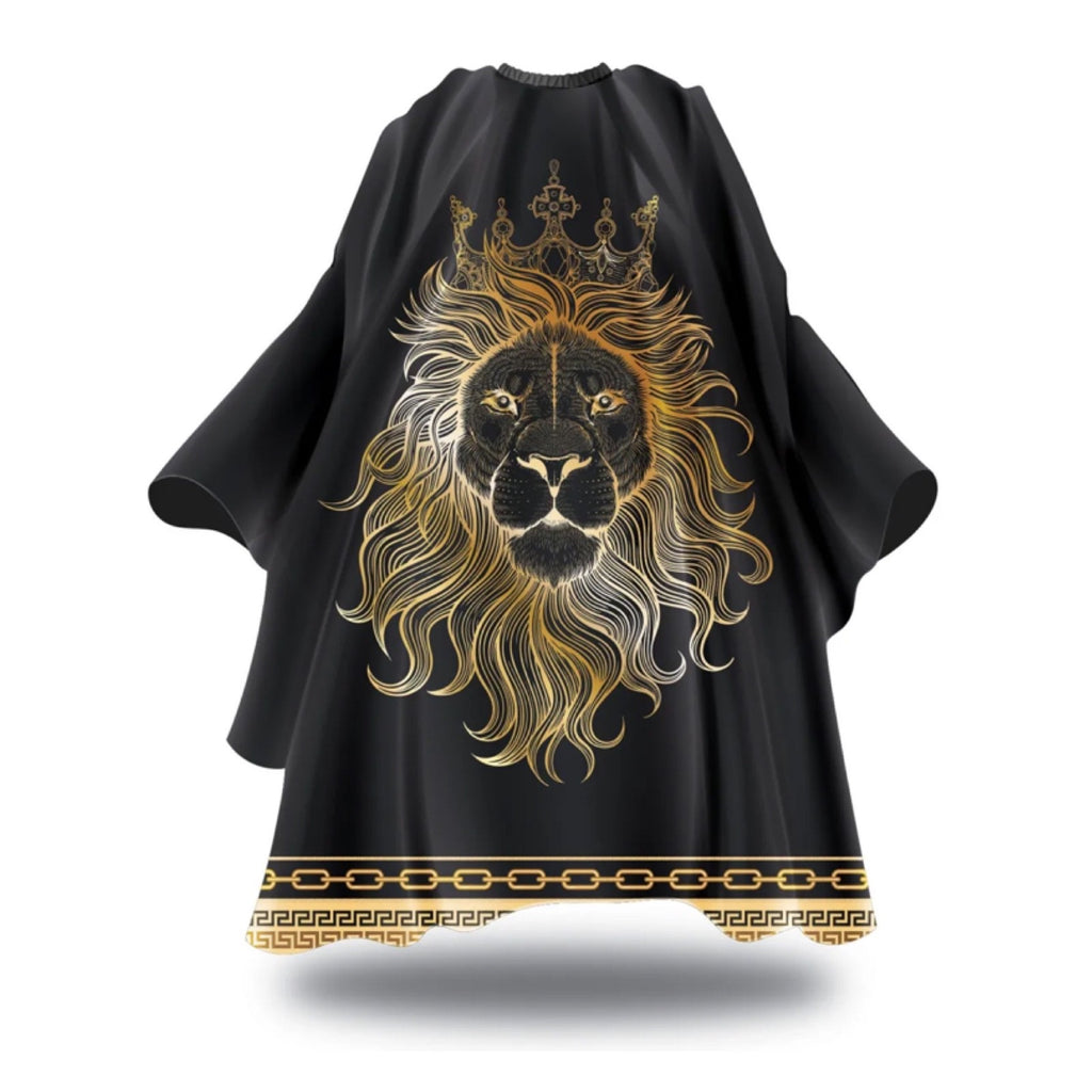 Black Ice Live Like a King Barber Cape - Water-Resistant & Adjustable, 59x55 Inches
