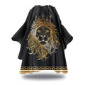 Black Ice Live Like a King Barber Cape - Water-Resistant & Adjustable, 59x55 Inches
