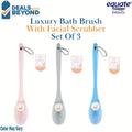 Luxury Bath Brush Set with Long Handle and Silky Bristles – 3 Pack