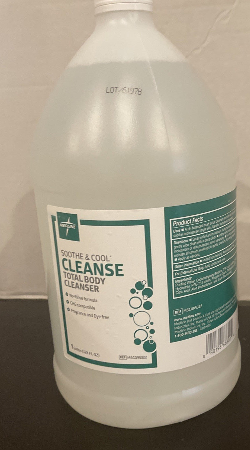 No-Rinse Total Body & Perineal Cleanser - 1 Gallon for Personal Hygiene