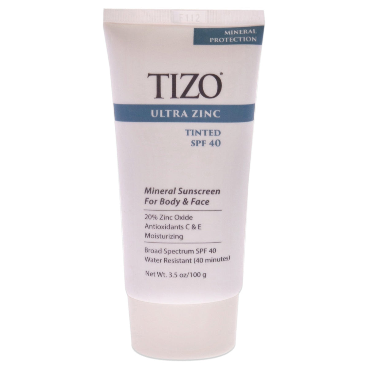 Unisex Mineral Tinted Sunscreen SPF 40 - Moisturizing Zinc Formula 3.5 oz