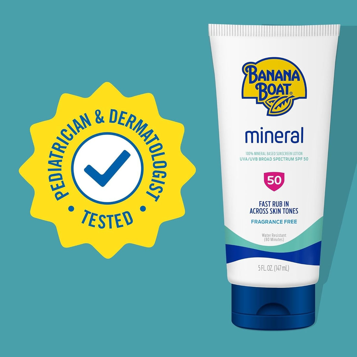 Mineral SPF 50 Sunscreen Lotion - Broad Spectrum, 6 Pack, 5oz Each